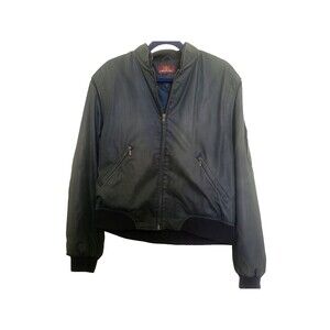 JORDACHE VINTAGE-STYLE OLIVE GREEN BOMBER JACKET SIZE 42 Classic Military Design